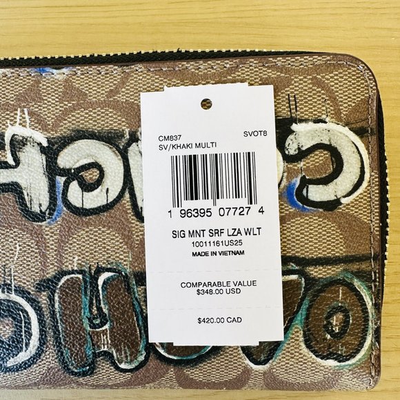 Coach X Mint + Serf City Tote In Signature Canvas & Wallet SV/Khaki Mult…NWT - Picture 10 of 10